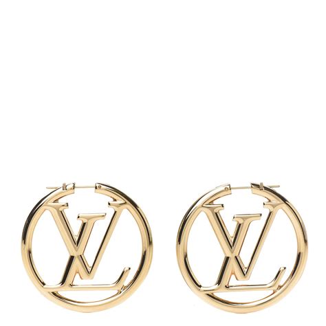 lv gold hoop earrings dupe|louis vuitton louise hoop earrings.